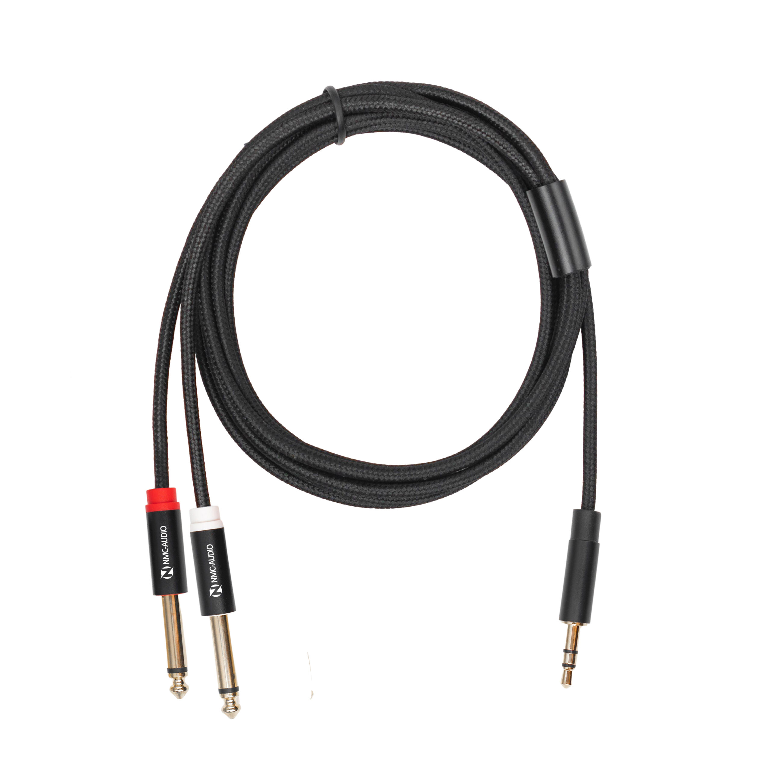 Dây Cáp Âm Thanh NMC-AUDIO NMC-C233 (1 đầu 3.5mm stereo đực ra 2 đầu 6.35mm mono đực)
